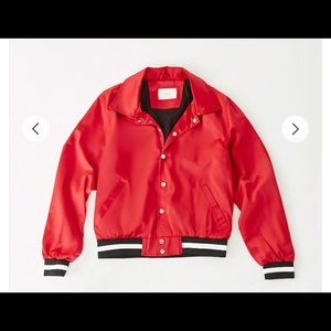 Varsity baseball jacket red men’s size small